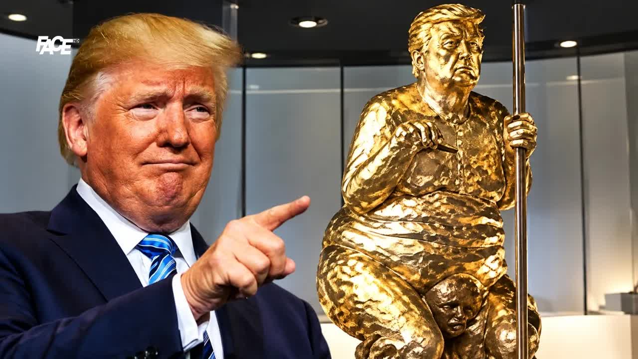 Zlatna statua Trumpa u Europskom parlamentu izaziva kontroverze