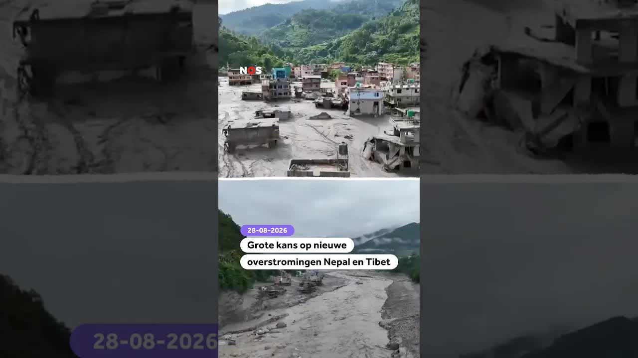 Grote kans op overstromingen in Nepal en Tibet