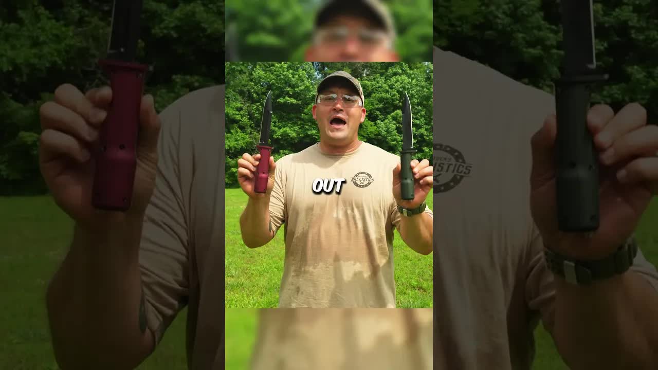 Shooting A Hidden Gun Knife At A Zombie