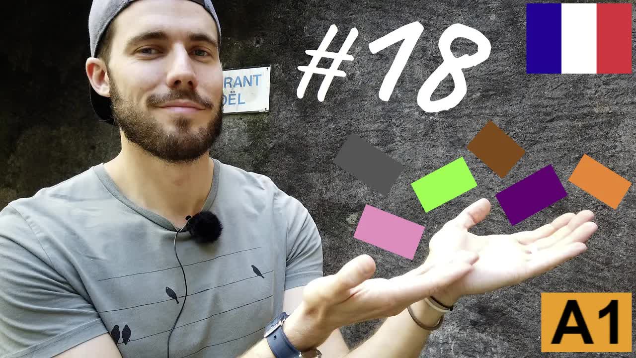 Apprendre les couleurs en français : vert, orange et violet