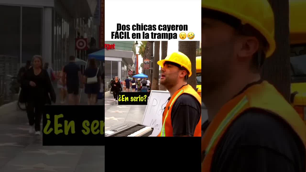 Una broma musical con piano en la calle