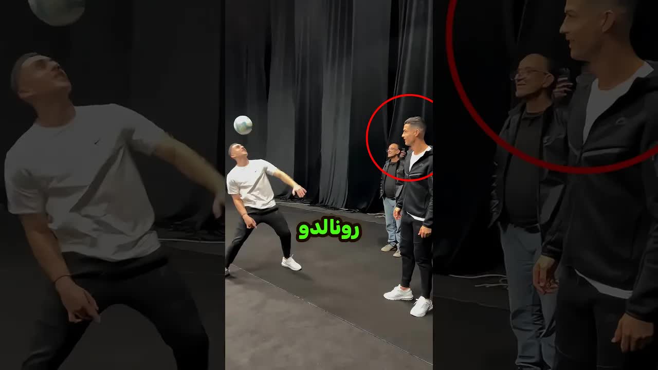 طفل يتدرب سنوات ليقابل رونالدو