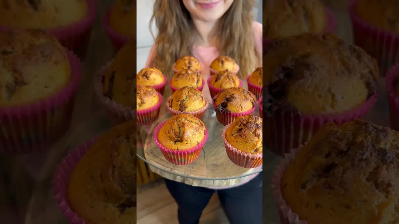 Proste muffinki z czekoladą bez miksera