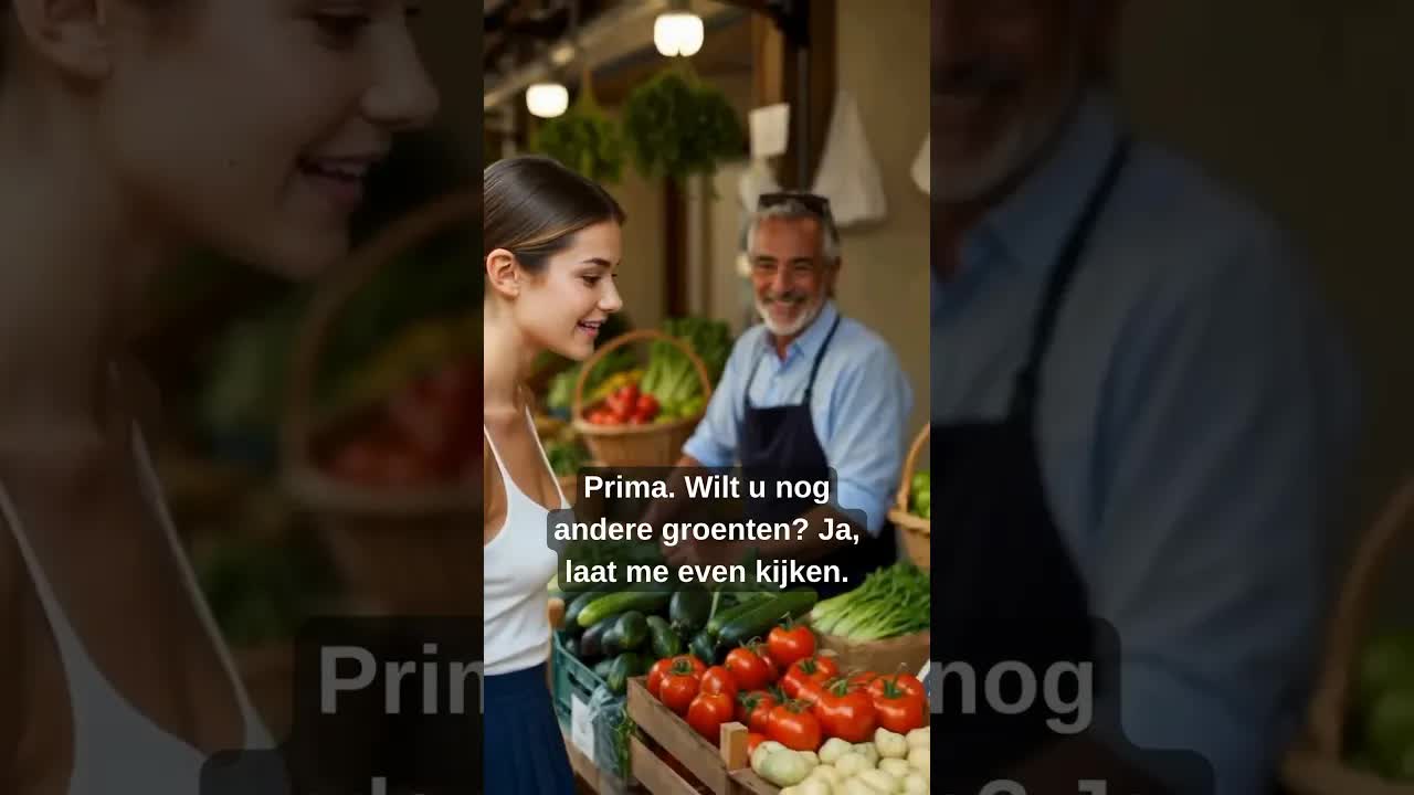 Groenten kopen op de markt