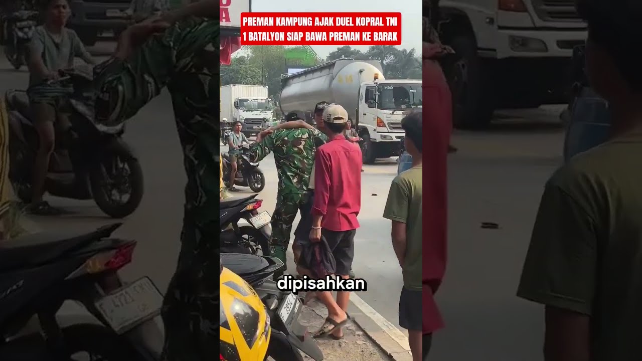 Prajurit TNI Tantang Preman Jalanan
