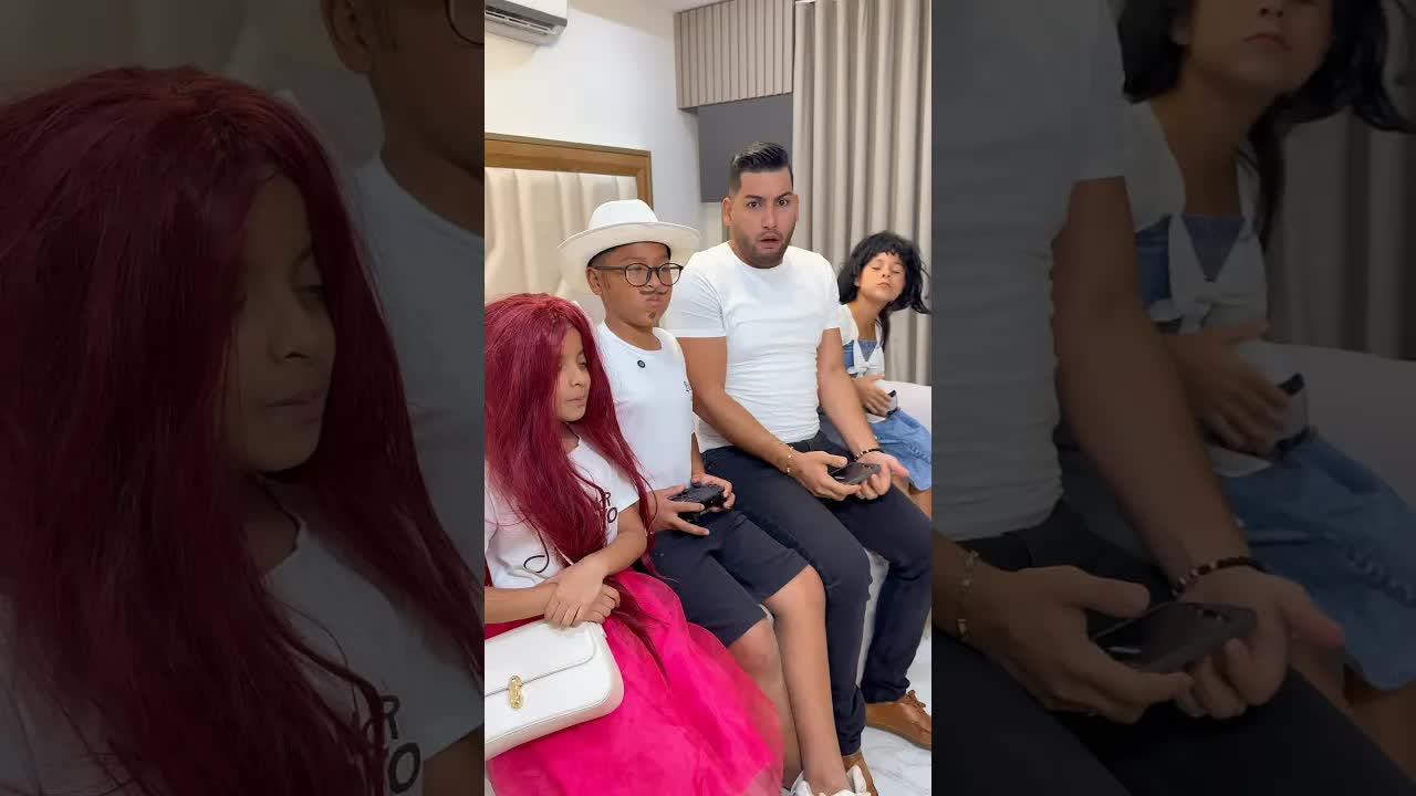 Un padre se disfraza para jugar con sus hijos