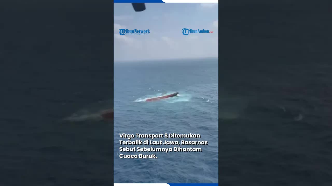 Kapal Virgo Transport 8 Ditemukan Terbalik di Laut Jawa