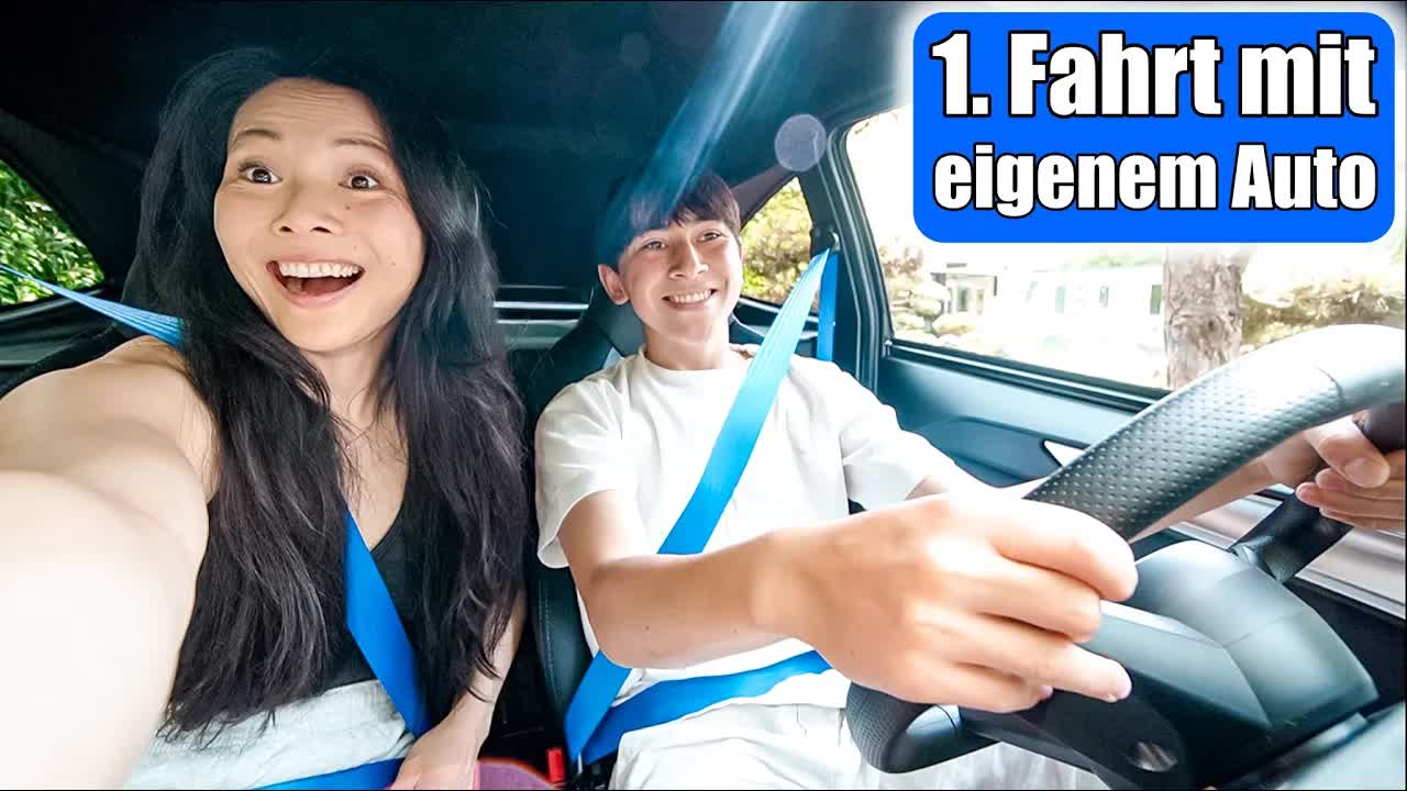 Erste Autofahrt mit dem neuen Elektroauto