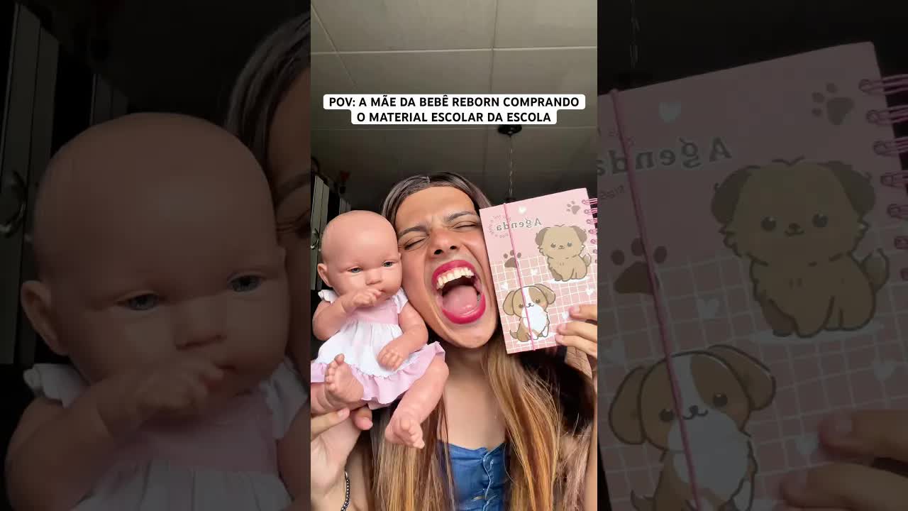 Comprando material escolar da bebê reborn Iza