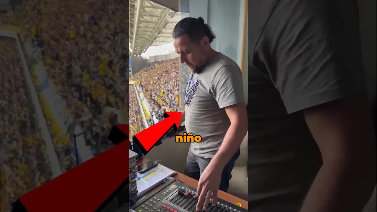 Cómo un niño controla un estadio entero