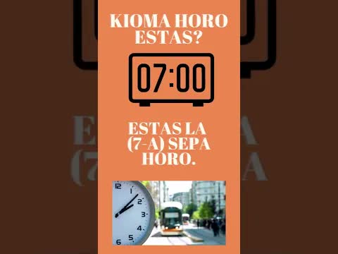 Kioma Hora Estas?