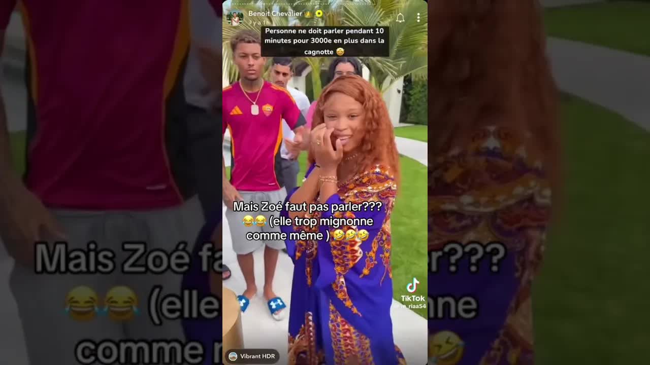 Elle est trop drôle pendant le défi
