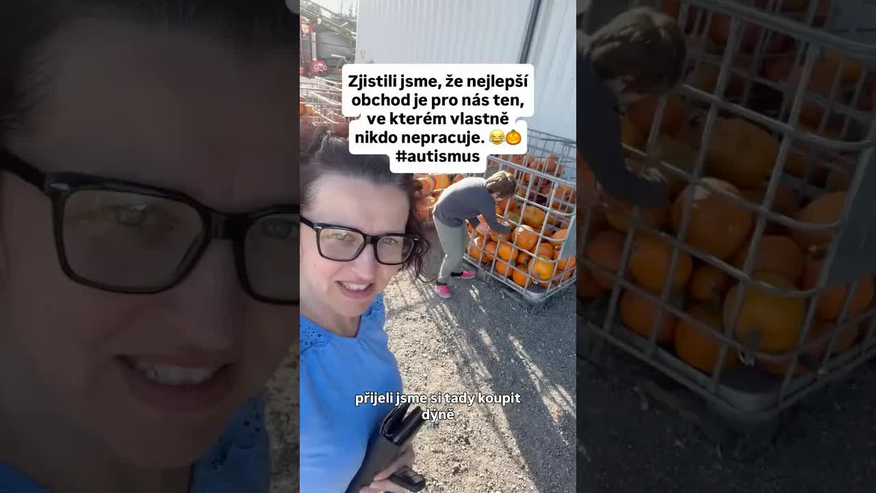Nakupování dýní s autistickými dětmi