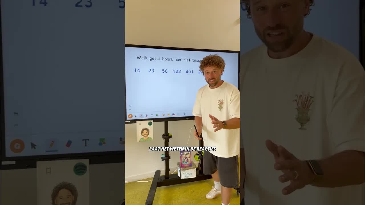 Welk getal hoort hier niet tussen?