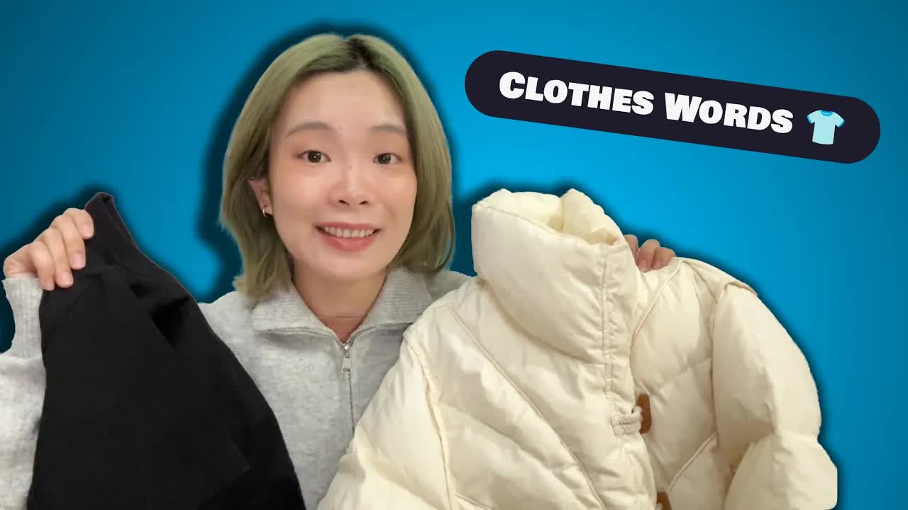 用简单中文学衣服词：T恤毛衣外套