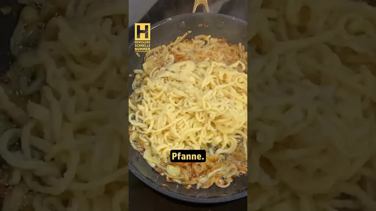 Selbstgemachte Käsespätzle mit Röstzwiebeln