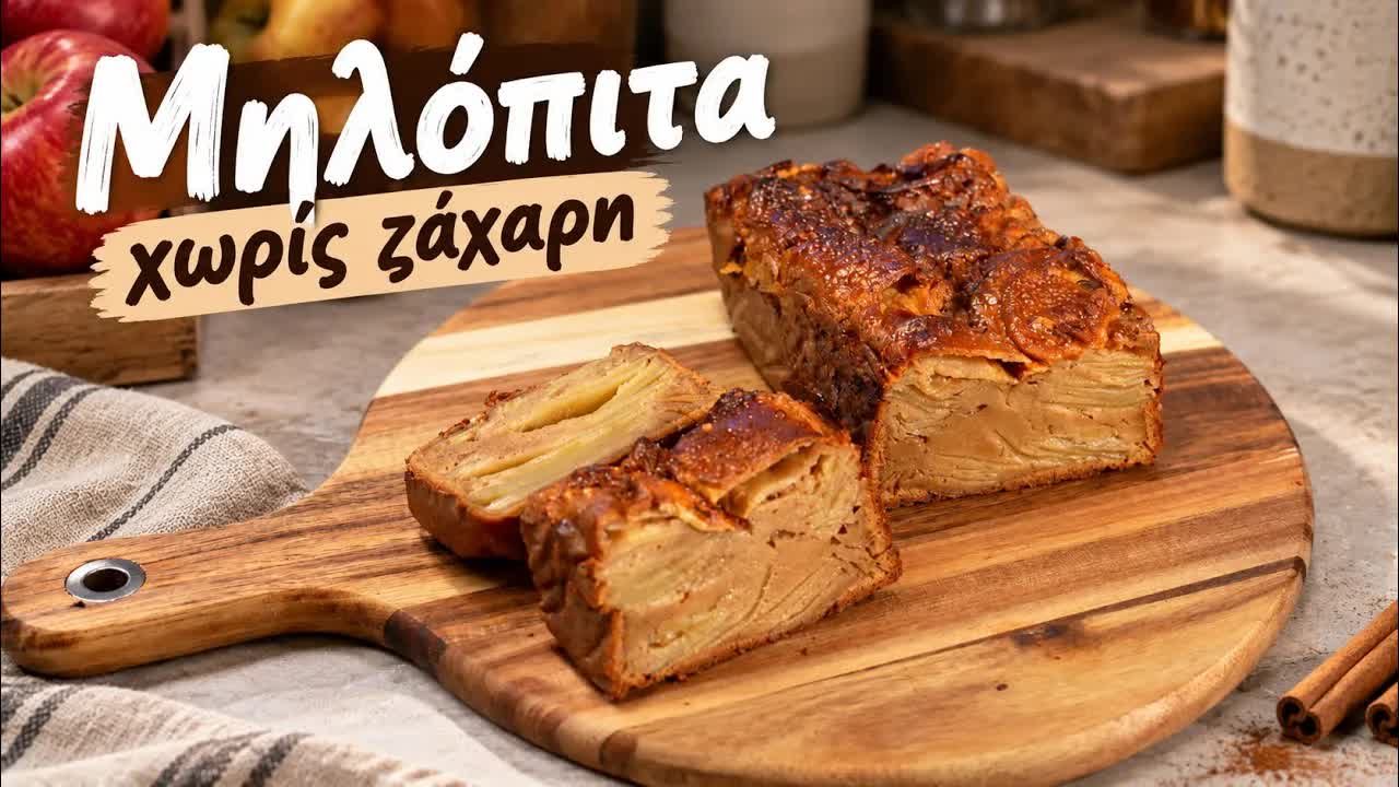 Εύκολη και Viral Μηλόπιτα Χωρίς Ζάχαρη