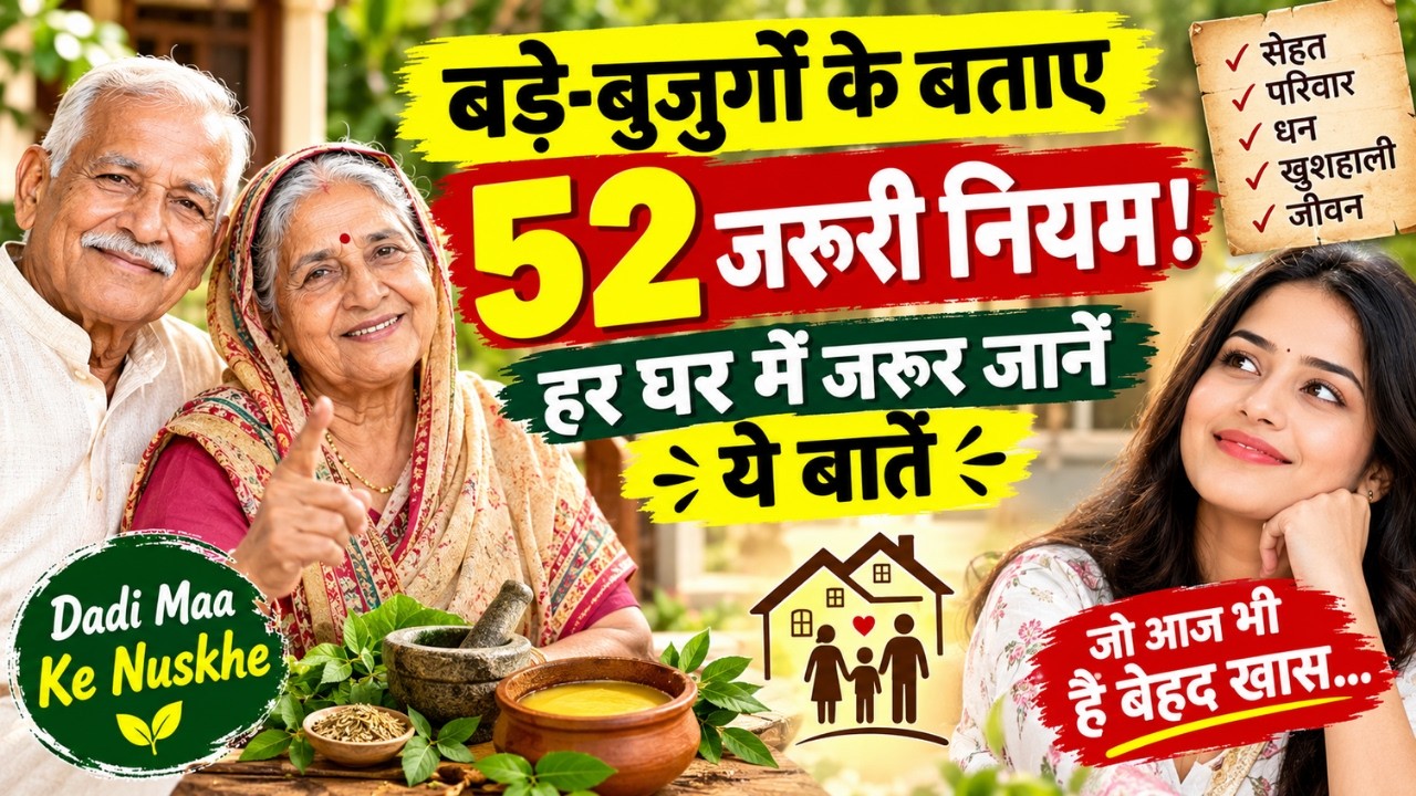 बुजुर्गों के 52 घरेलू नुस्खे और जीवन के नियम
