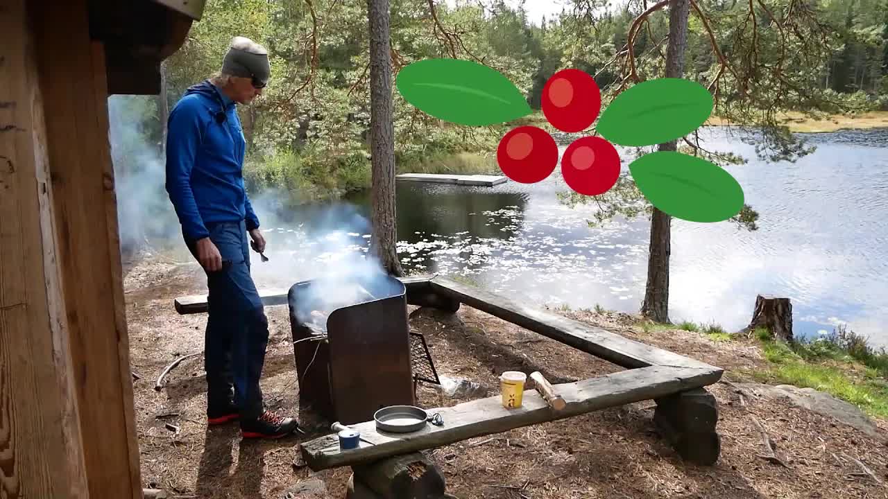 Laga mat över öppen eld vid Garphyttedammen