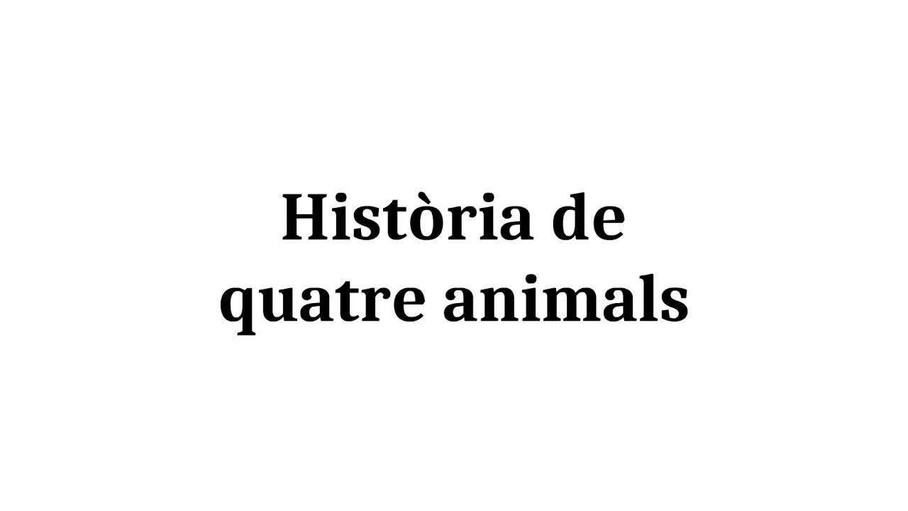 Història de quatre animals: gat, gos, ratolí i esquirol