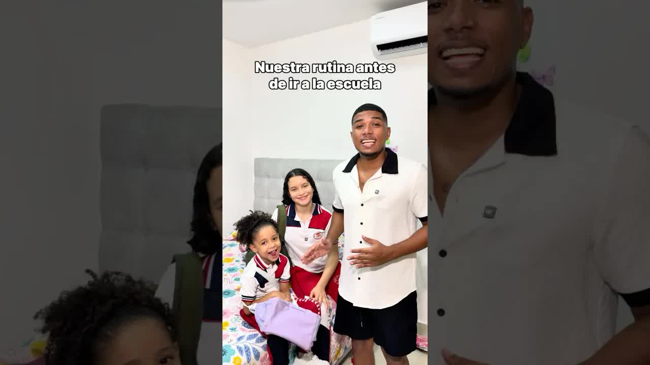 La rutina de las hijas antes del colegio