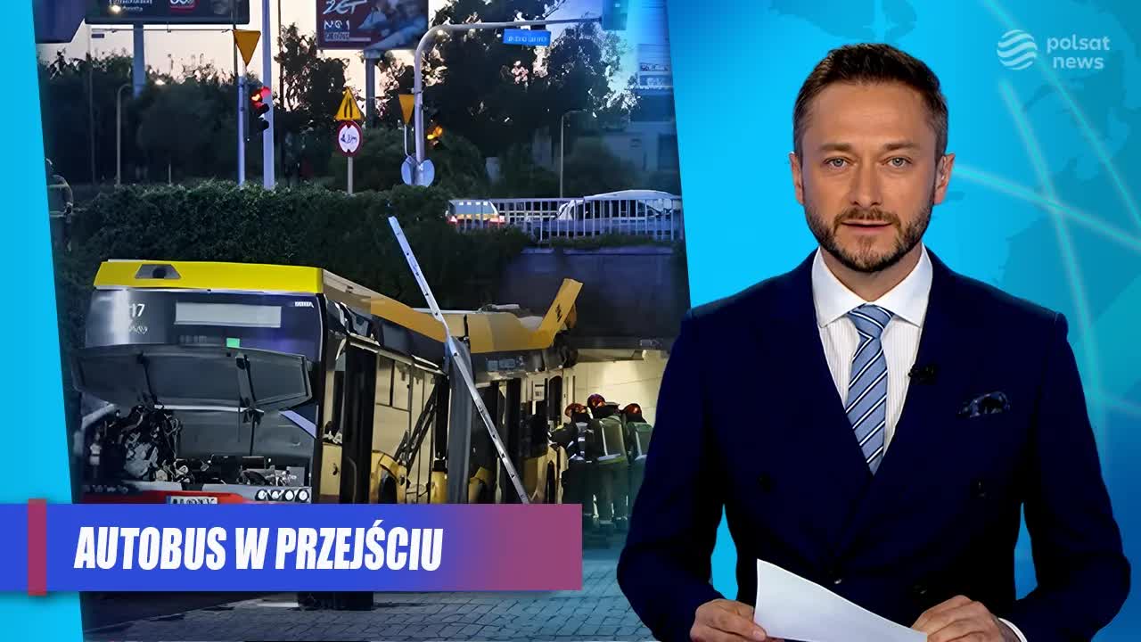 Autobus taranował pojazdy i wjechał do tunelu