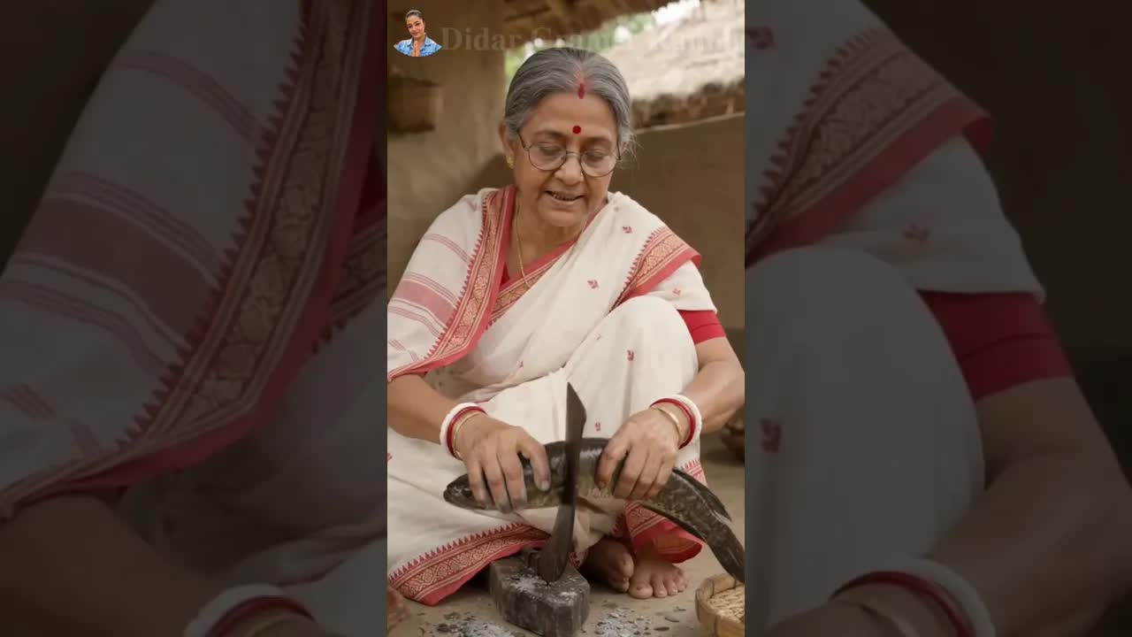 গাঁঠি কচু দিয়ে শোল মাছের ঝোল রান্না