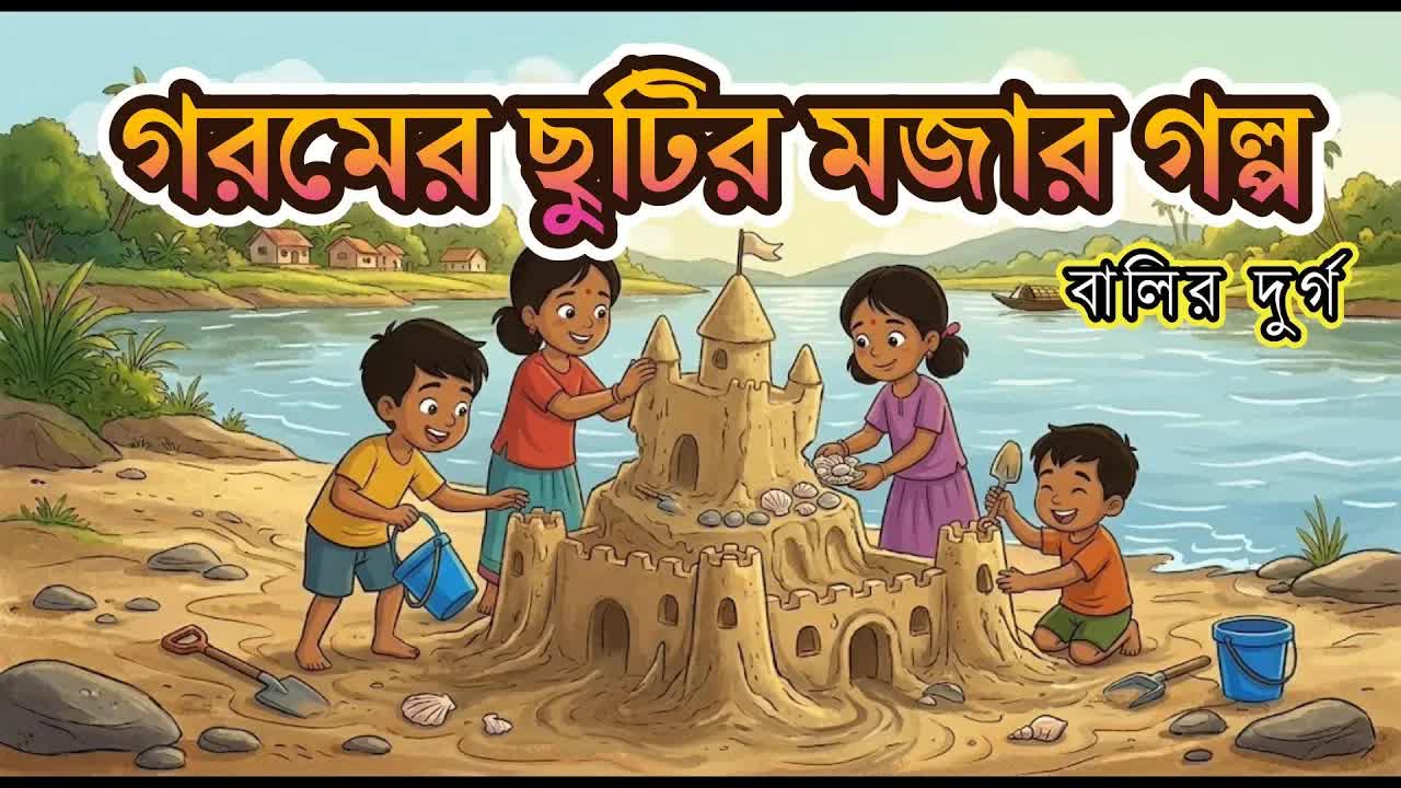 গরমের ছুটিতে বালির দুর্গ তৈরি