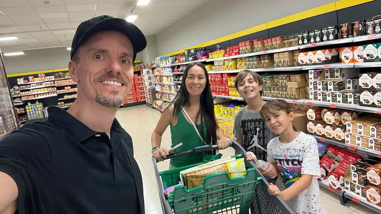Primeira compra na Espanha com a família