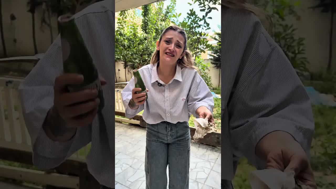 Kezban Çöpten İçecek İçtiği An