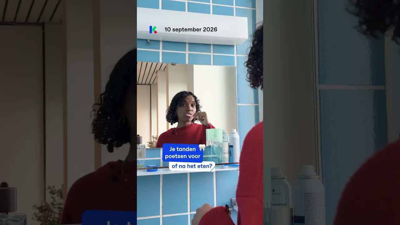 Tanden poetsen voor of na het eten?
