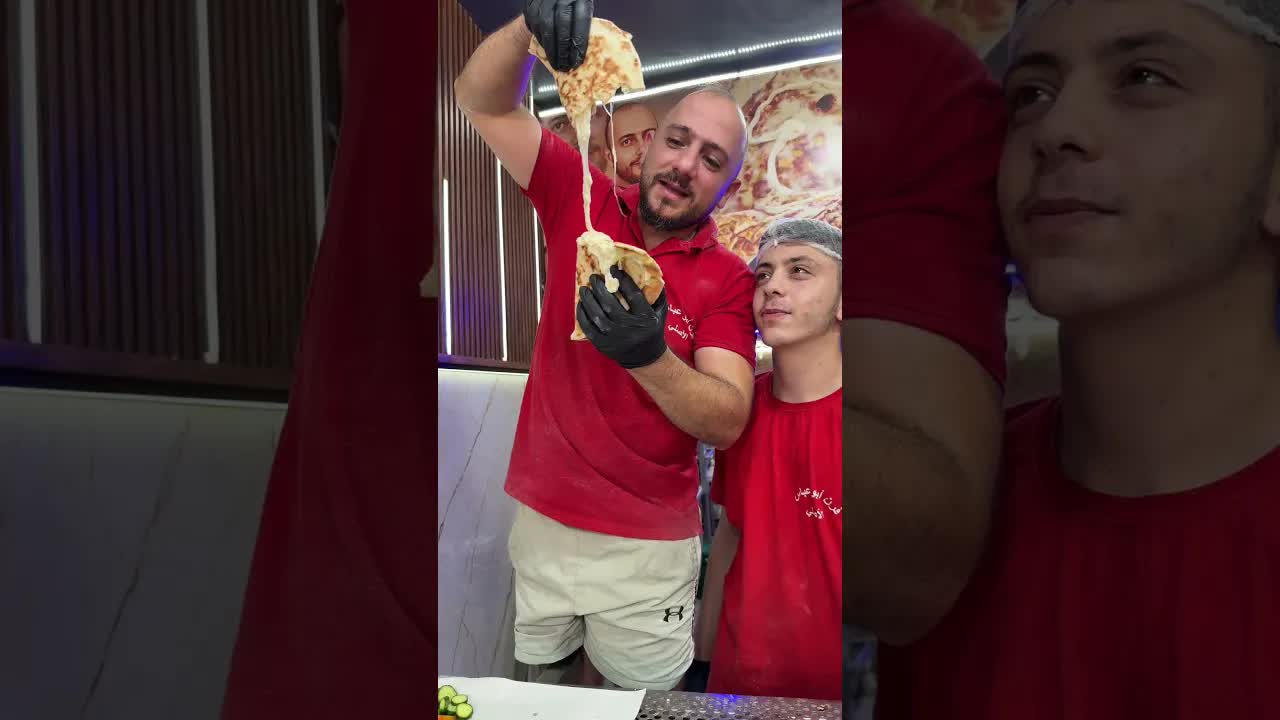 جربو منوقشة الجبنة مع ابو عباس