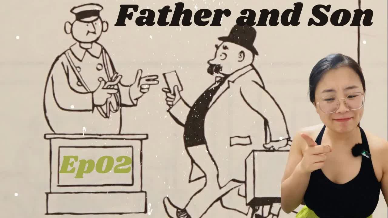 爸爸和儿子坐火车的有趣故事