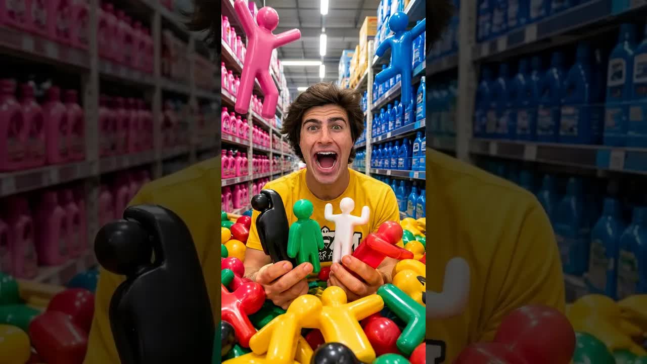 Escondendo bonecos no mercado e voltando depois