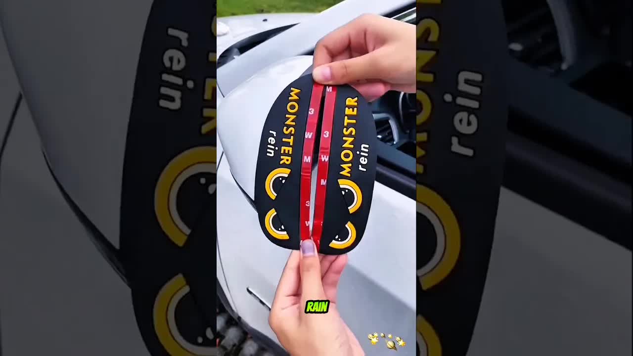 Using Monster Rain Guard on Car Mirror