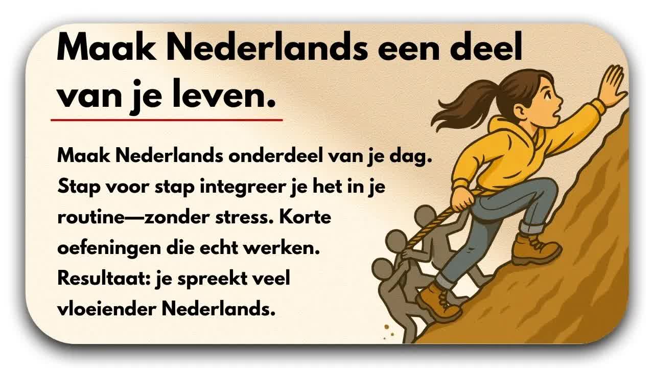 Hoe je Nederlands leert zonder stress