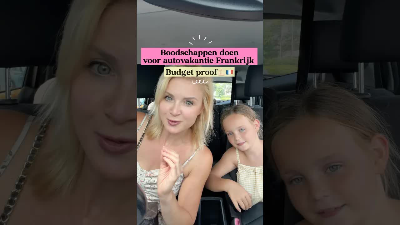 Boodschappen doen voor autovakantie Frankrijk