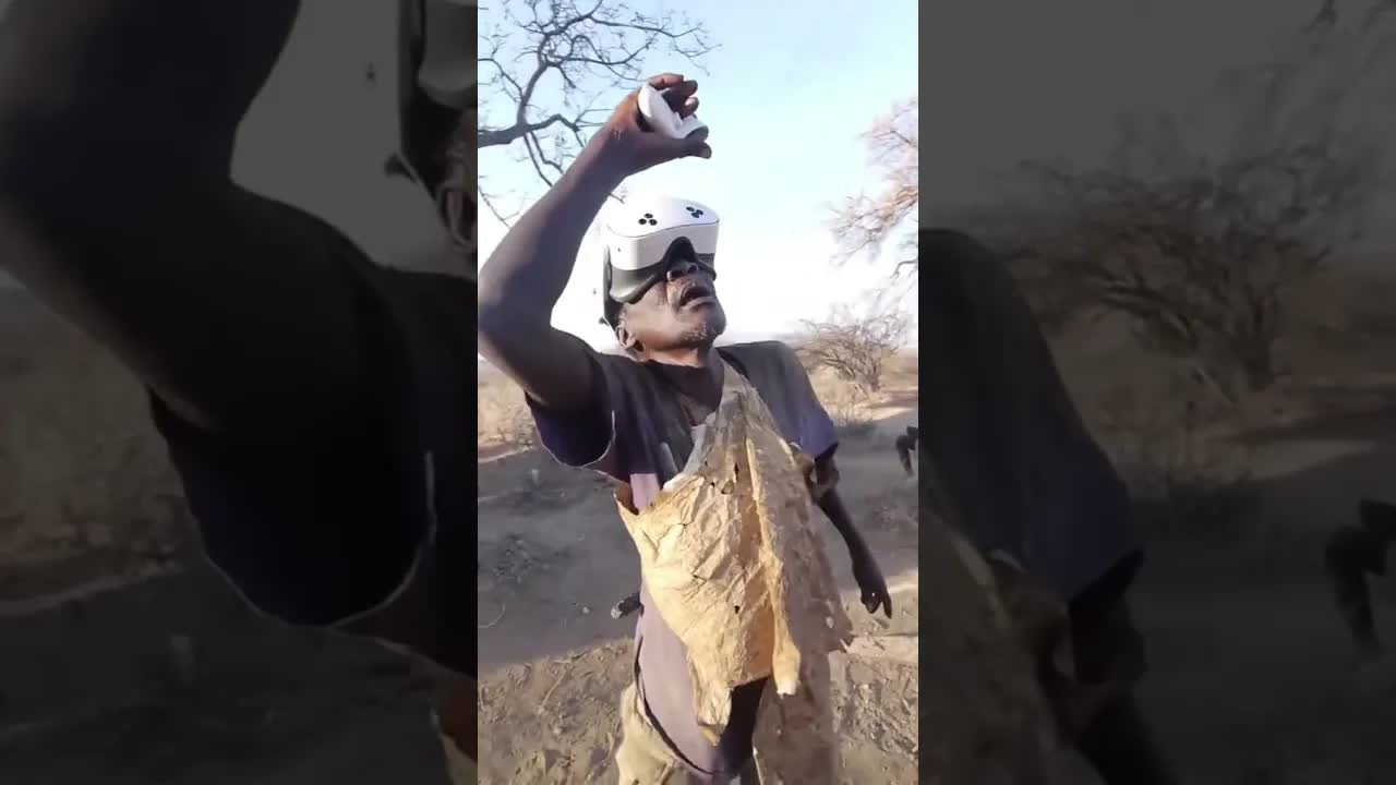 قبائل معزولة تجرب نظارات الواقع الافتراضي