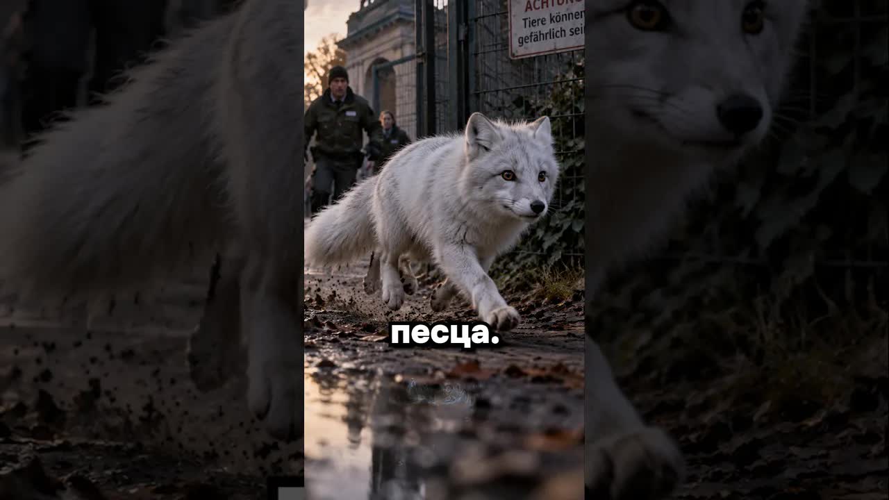 Песец сбежал из зоопарка и уснул на дороге