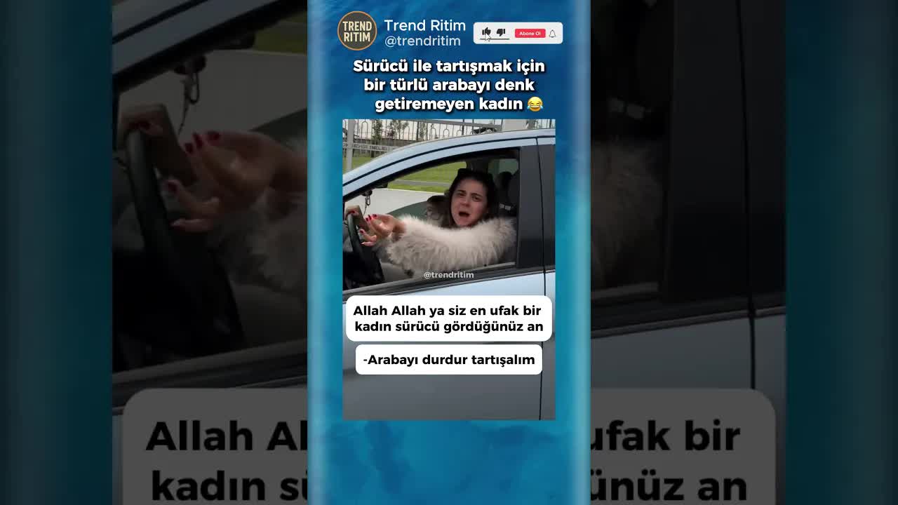 Araba Tartışmasında Sürücüyle Kavgalı Kadın
