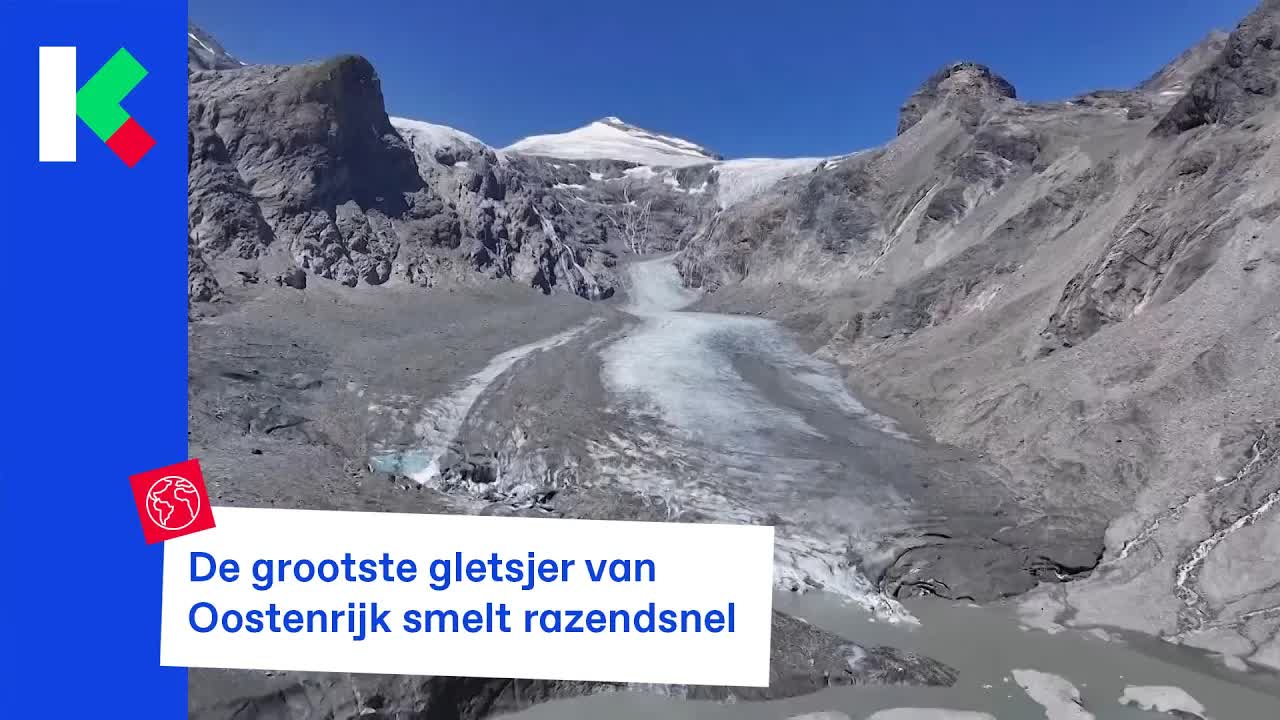 De Pasterzee gletsjer smelt razendsnel