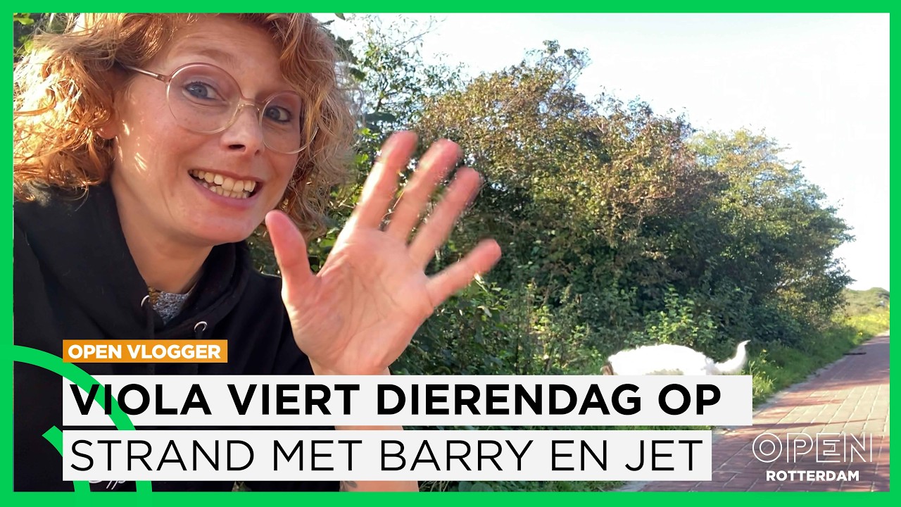 Viola viert Dierendag met hondjes op het strand