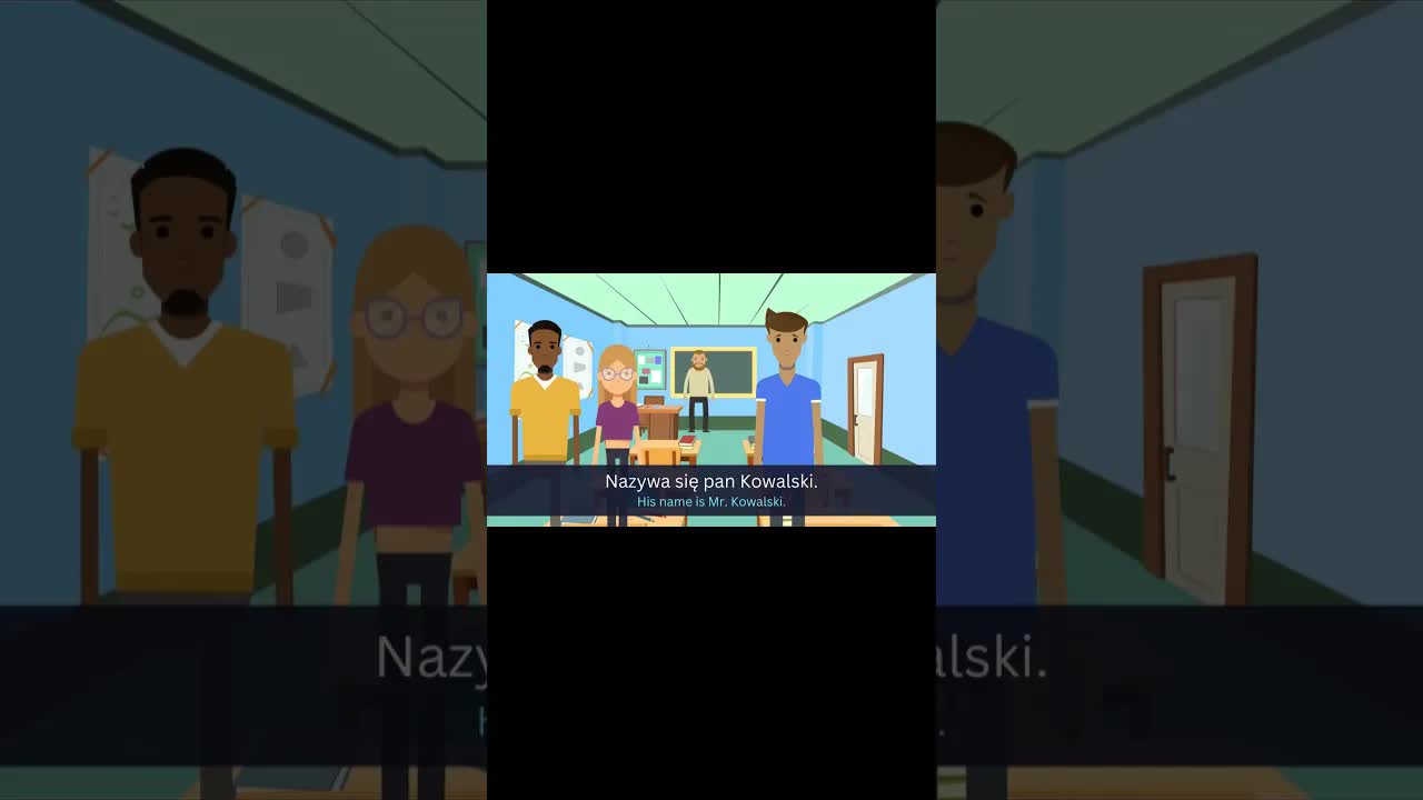 Lekcja języka polskiego w klasie