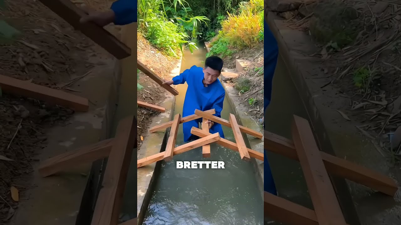 Legendäre Brücke ohne Nägel aus neun Balken