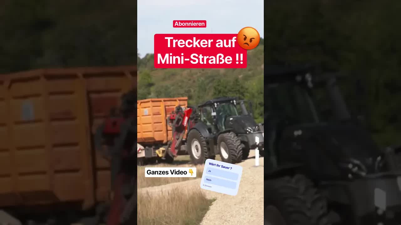 Neue Straße zu schmal für Traktoren und Busse