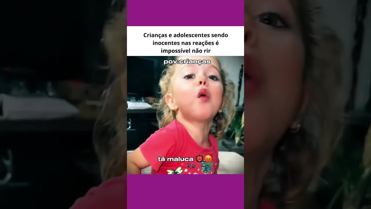 Crianças reagindo de forma inocente e engraçada