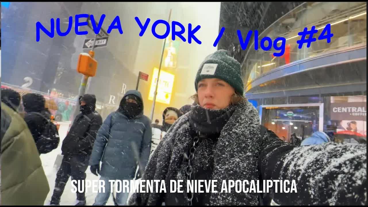 tormenta de nieve y compras en Nueva York
