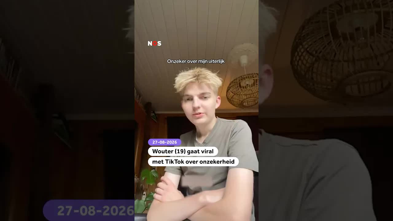 Wouter (19) gaat viral met onzekerheidstiktok