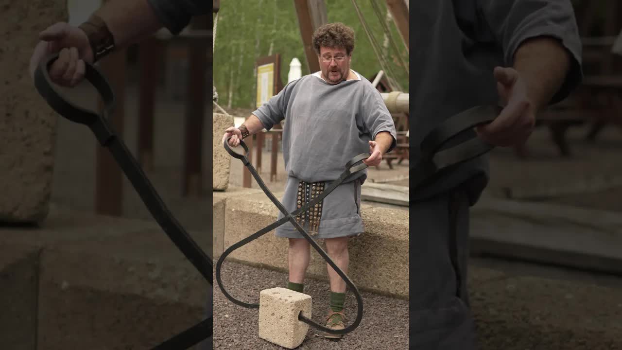 Wie die Römer Steine mit der Ladeschere hoben