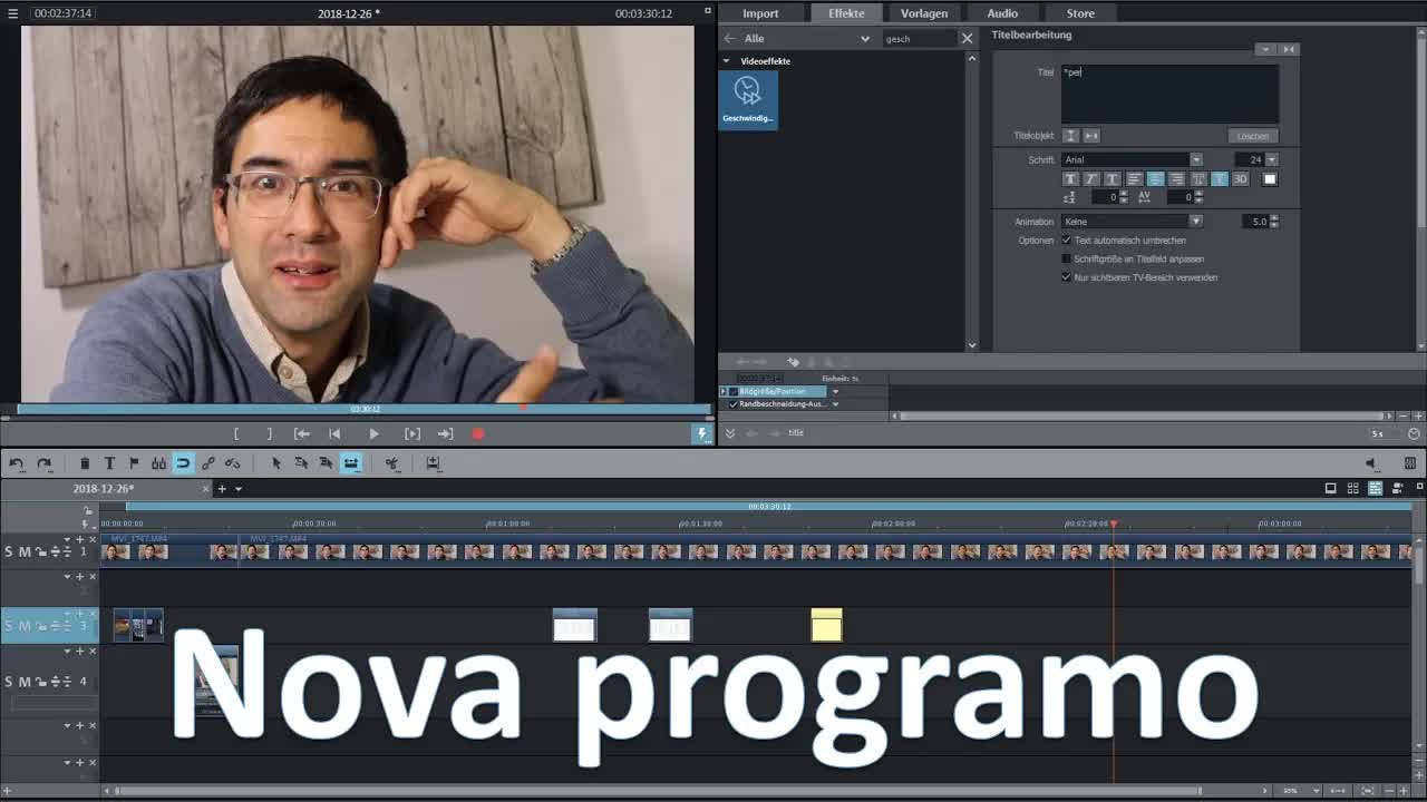 Mia promeno kaj nova programo